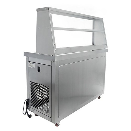 Фризер для жареного мороженого Foodatlas KCB-2F (контейнеры, стол для топпингов, 2 компрессора)
