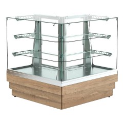 Модуль правый витрины кондитерской угловой Refettorio Crystal RKCU21A R с 2 полками