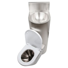 Унитаз антивандальный Oceanus 1-004.1(L) (нерж. сталь) левый