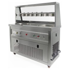 Фризер для жареного мороженого Foodatlas KCB-2Y (контейнеры, стол для топпингов, система контроля температуры)