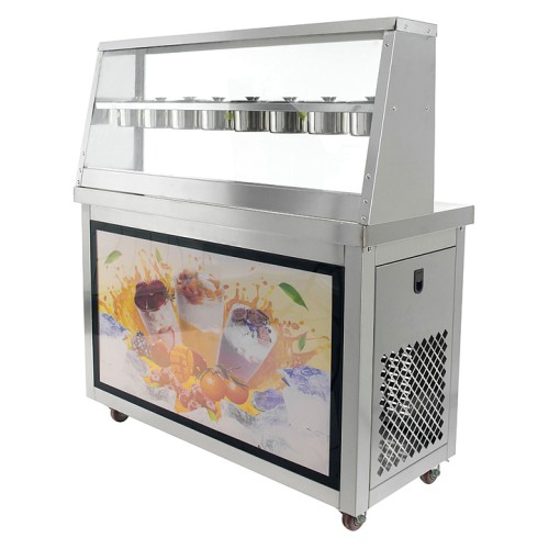 Фризер для жареного мороженого Foodatlas KCB-2Y (контейнеры, световой короб, стол для топпингов)