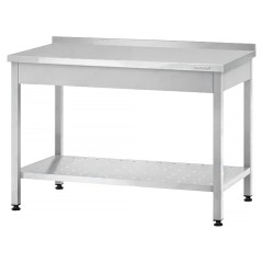 Стол производственный Mecon Profi Ral СПРп 800х700х860 мм, перфорированная полка, с бортом