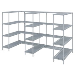 Стеллаж модульный базовый POLAIR LOAD.ME POLY 16AL.4PP30.18B