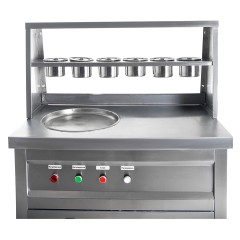 Фризер для жареного мороженого Foodatlas KCB-1Y (контейнеры, стол для топпингов)