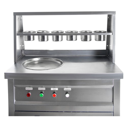 Фризер для жареного мороженого Foodatlas KCB-1Y (контейнеры, стол для топпингов)