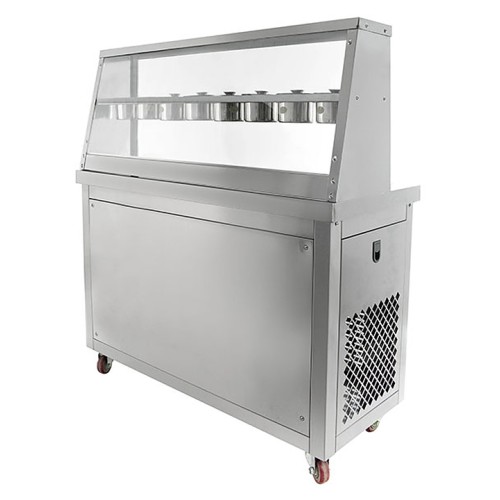 Фризер для жареного мороженого Foodatlas KCB-2Y (контейнеры, стол для топпингов, 2 компрессора)