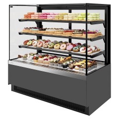 Витрина кондитерская Chilz VETE II KUB 90 серый матовый, шлифованная нержавейка