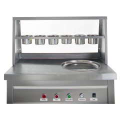 Фризер для жареного мороженого Foodatlas KCB-1Y (контейнеры, световой короб, стол для топпингов)