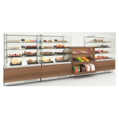 Витрина кондитерская CANARY 900 гнутое стекло