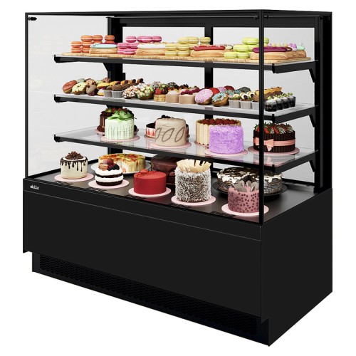 Витрина кондитерская Chilz VETE II KUB LUX 130 черный муар, металлик