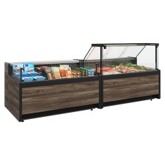 Витрина холодильная Carboma Gelios GC111 SP 1,25-1 1008 (статика, газлифт, без боковин)