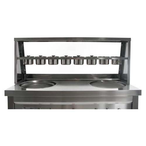 Фризер для жареного мороженого Foodatlas KCB-2Y (контейнеры, стол для топпингов, 2 компрессора)