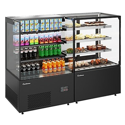 Витрина кондитерская Carboma Cosmo KC78-110 VV 1,2-2 открытая (9005, черная)