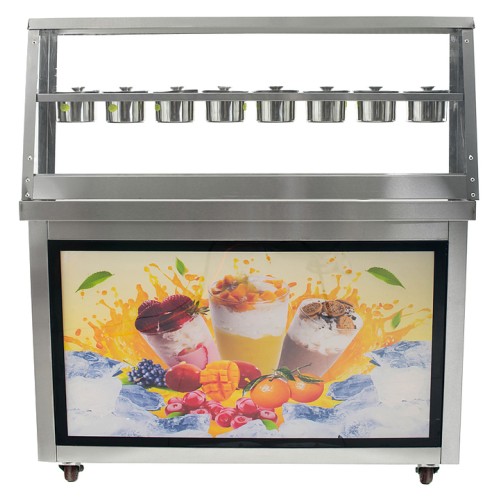 Фризер для жареного мороженого Foodatlas KCB-2Y (контейнеры, световой короб, стол для топпингов)