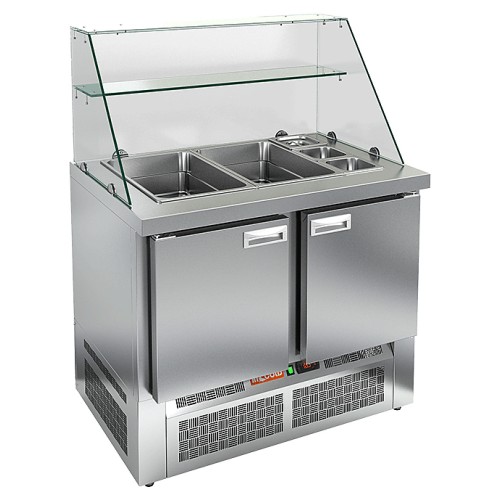 Стол для салатов HICOLD SLE3-11GN (2х1/1+3х1/6) высокое стекло