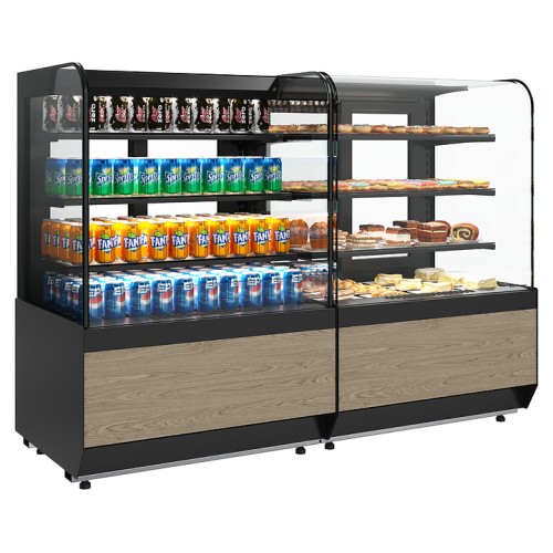 Витрина нейтральная Carboma Radius KR70 N 1,3-1 Light (Bronze 9005/0109)