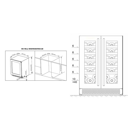 Винный шкаф MC Wine W46-2DB