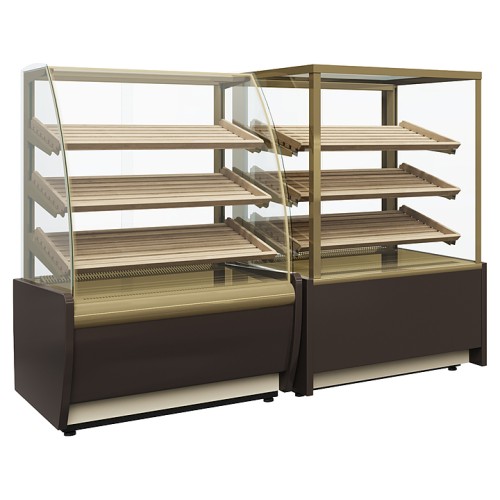 Витрина хлебная Carboma KC70 N 0,9-2 Light Техно (9006-9005, черная)