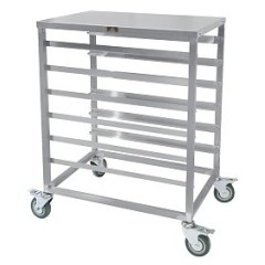 Тележка-шпилька для противней Luxstahl ТШГ-6 (600x400) нерж. с рабочей поверхностью