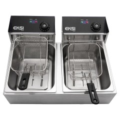 Фритюрница EKSI 6L+6L Electric Fryer