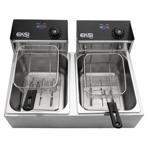 Фритюрница EKSI 6L+6L Electric Fryer