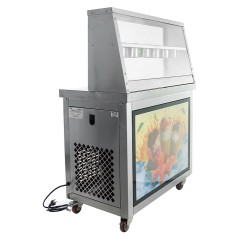 Фризер для жареного мороженого Foodatlas KCB-1Y (контейнеры, световой короб, стол для топпингов)