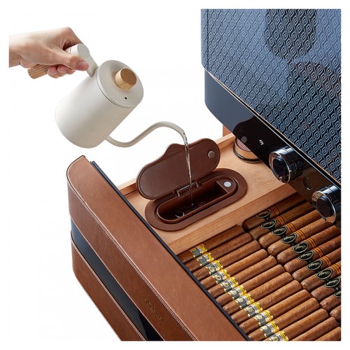 Шкаф для сигар Afidano L6 коньячная кожа