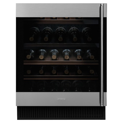 Винный шкаф SMEG CVI338LX3 (петли слева) нерж. сталь / черное стекло