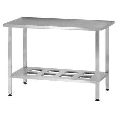 Стол производственный Mecon Norma Inox СПРн 800х600х860 мм, полка-решетка, ножка профильная