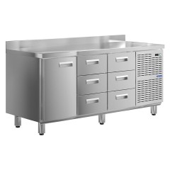 Стол холодильный KAYMAN КСХ-133/70 (1 дверь, 6 ящиков)