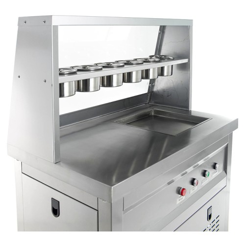 Фризер для жареного мороженого Foodatlas KCB-1F (контейнеры, стол для топпингов)