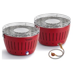 Гриль бездымный LotusGrill Hybrid Classic красный