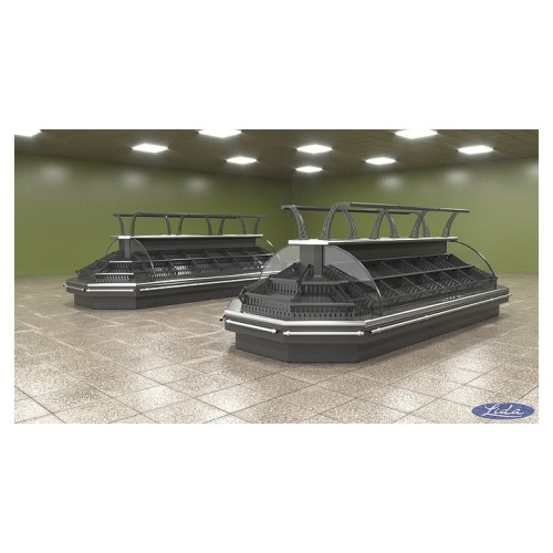 Горка холодильная Lida Stella-mini-2 (2400х970х1600 мм) гастрономическая круглая