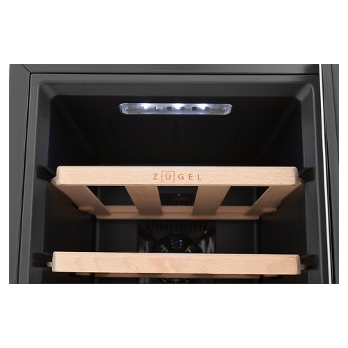 Винный шкаф Zugel ZTWF121B черный