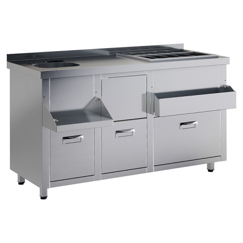 Барная станция Restoinox БСЗ1-15/7-05 с ящиками и вертушкой