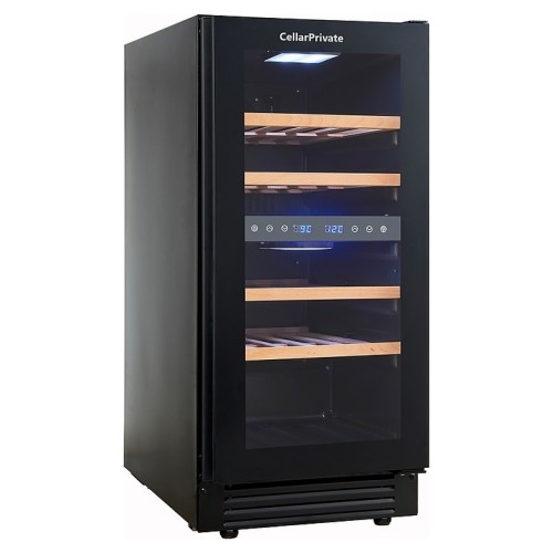 Винный шкаф Cellar Private CP027-2TBH черная дверь со скрытой рукояткой
