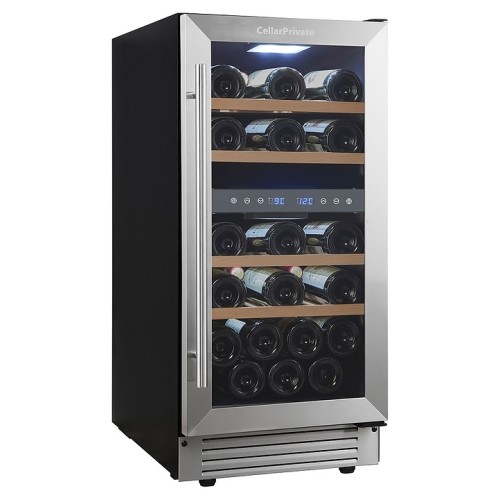 Винный шкаф Cellar Private CP027-2T серебристая дверь