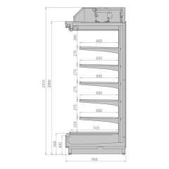 Горка холодильная Brandford CRONOX 2080.950 250