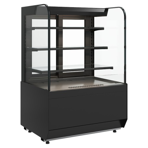 Витрина кондитерская Carboma Radius KR70 VM 0,9-2 Standard открытая (Techno 9005)