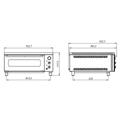 Печь для пиццы Grill Master ППЭ/1 (с электромеханическим управлением)