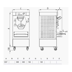 Батч-фризер для мороженого STAF59 HSX800 W