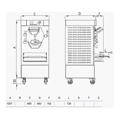 Батч-фризер для мороженого STAF59 HSX800 W