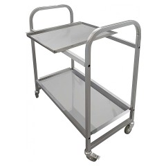 Тележка сервировочная Luxstahl 2 уровня (нерж. сталь)