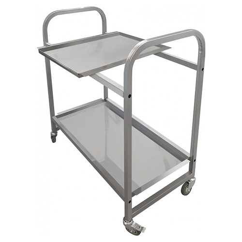 Тележка сервировочная Luxstahl 2 уровня (нерж. сталь)