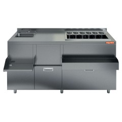 Барная станция HICOLD НБМКС-16/7БПК (с бортом, с ящиками)