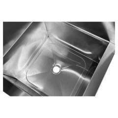 Ванна моповая Mecon Norma Inox ВМСн 630х630х500 (800) мм П-образная облицовка, ножка угловая