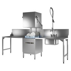 Купольная посудомоечная машина Hobart H604-10B с дозатором моющего средства