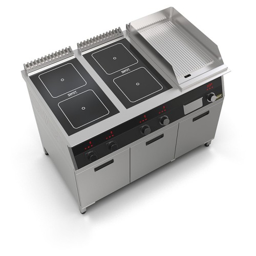 Плита индукционная комбинированная SMART INDUCTION K76-3KRB (с грилем)