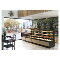 Витрина кондитерская Carboma Radius KR70 VM 0,9-1 Light (Bronze 9005/0109)