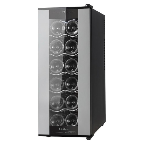 Винный шкаф TESLER WCV-120 SILVER серебристый
